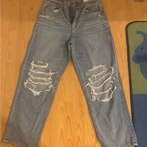 Women Distressed Light Blue Jeans